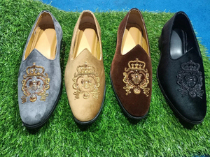 Chaussures élégantes pour hommes, chaussures de mariage pour hommes, chaussures brodées Sherwani, chaussures décontractées pour l'extérieur, chaussures de mode pour hommes, design brodé - Product Image 2
