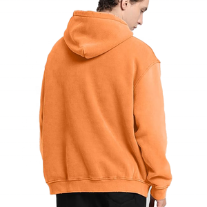 OEM Men Winter Hoodies Heavyweight Cotton Fleece Acid <b>Wash</b> Oversized Streetwear Custom Logo - Product Image 2