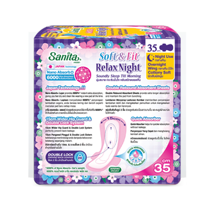 Toallas Sanitarias de Algodón Sanita Soft & Fit Relax Night 35 cm - Product Image 2