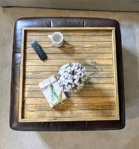 Modern <b>Walnut</b> Wood Tray Ottoman tray oversized tray coffee <b>table</b> tray tea tray catch all tray living room tray home decor - Product Image 4