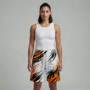 Shorts en maille personnalisés de haute qualité, streetwear, polyester, shorts de sport, coupe décontractée, impression DTG sur toute la surface - Product Image 1