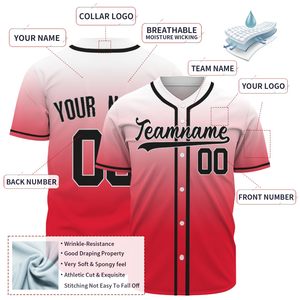 <b>Hot</b> Selling Baseball Jersey For Adults Made With High Quality Breathable Fabric OEM Serviced Customized Logo Baseball Jersey - Product Image 4