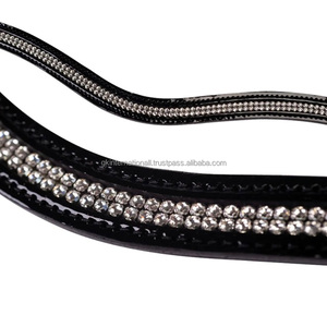 ที่คาดคิ้วหนังแท้ทรงโค้งลึกทำจากหนังแท้สร้อยข้อมือแบบโซ่พลอยเทียมคริสตัลใสสองแถวสั่งได้ตามต้องการ - Product Image 4