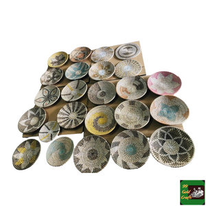 Seagrass Hanging Plate Natural Woven Fibers For Rustic Living Room Wall Decor Crafted In Vietnam Wholesale <b>Deals</b> - Product Image 5