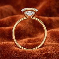 Anillo de compromiso elegante para mujer con halo de moissanita chapado en oro, estilo NY, joyería de lujo, regalo de moda, anillo de corte ovalado para ella.
