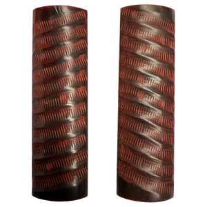 Genuine Hand Crafted Natural Buffalo Horn Knife Handle Scales Grip <b>Red</b> Impala Jigged Textured Horn Set Pair Handles <b>Material</b> - Product Image 1