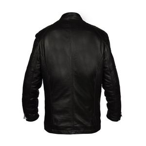 New Arrival 2026 Unique Design Men's Premium Quality Leather <b>Jacket</b> with Stand Collar Customized Colors & Logo - Product Image 4