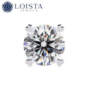 Lab Grown Diamond Round Brilient Cut Diamond Stud <b>Earrings</b> Classic Style Women Wedding Jewelry IGI Certified - Product Image 4