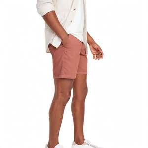 Shorts Bermuda décontractés pour hommes, couleur unie, avec poches, en toile, style chino, shorts personnalisés pour hommes - Product Image 4