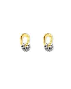 Lab Grown 2.01CT Round Cut Diamond Rotating <b>Stud</b> Earrings with 14K Solid Gold Fine for Women's Gift For Anniversary Party - Product Image 3
