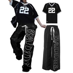 Camiseta deportiva de verano para mujer, camiseta Y2K, camisa holgada de manga corta, ropa de verano transpirable para mujer, camiseta con cuello en V - Product Image 5