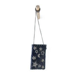 Pochette de téléphone chic faite à la main avec broderie de perles, sac à bandoulière tendance brodé de perles pour femme, cadeau - Product Image 6