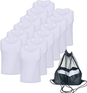 Custom 100% Polyester Reversible Short Sleeve Printed Breathable Lightweight <b>Training</b> Vests Soccer Sport <b>Bibs</b> - Product Image 6