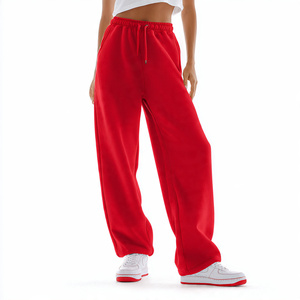 Pantalones Deportivos Holgados con Cordón en la Cintura para Mujer, 500 GSM, Pierna Ancha, Pantalones Deportivos de Invierno para Mujer, Moda Urbana - Product Image 2