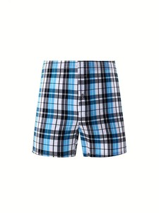 Calzoncillos Boxer Antibacterianos a Rayas para Hombre, Tejido de Tela, Cómodos, Casuales, con Patrón Marrón y Blanco, Talla Adulto - Product Image 2