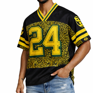 Camiseta de Fútbol Americano Unisex de Malla Oversize para Hombre, Diseño Personalizado con Número y Patrón por Sublimación, Top Deportivo, Fabricante Mayorista - Product Image 2