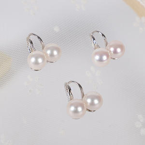 Zhuji Simple Fashionable S925 Silver Freshwater <b>Pearl</b> <b>Earrings</b> 9-10mm Freshwater <b>Pearl</b> - Product Image 4