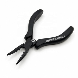 Hair Pliers Curved <b>Head</b> Teeth 3 Holes Micro and Nano Beads Ring Links Feather Hair Extension Tools Plier OEM Service - Product Image 2