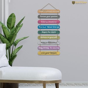 Décoration murale en bois avec citation positive, signe artistique inspirant rustique pour la maison et le bureau - Product Image 3