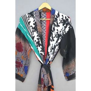 Robe de nuit Vintage en soie imprimé Floral, Kimono, vêtements de plage, Cover-Up, Kimono pour femmes, nouvelle collection - Product Image 2