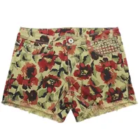 Pantalones Cortos de Mezclilla Casuales Vintage de Verano Transpirables de Secado Rápido Cortavientos con Botones y Cintura Media de Pierna Recta con Estampado al por Mayor