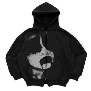 Sudaderas con Cremallera Personalizadas al por Mayor, Unisex, Estilo Urbano, Vintage, Sudaderas con Estampado Gráfico - Product Image 1