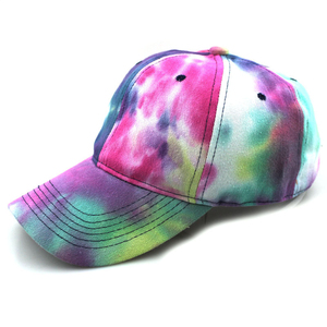 Tie Dye Baseball <b>Cap</b> 6-Panel Cotton Unisex Casual Hat Spring Summer Outdoor Wear - Product Image 1