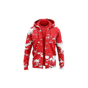 Sweat à capuche homme personnalisé avec logo OEM, en tissu polaire polyester, sublimation, vente en gros, fermeture éclair - Product Image 1
