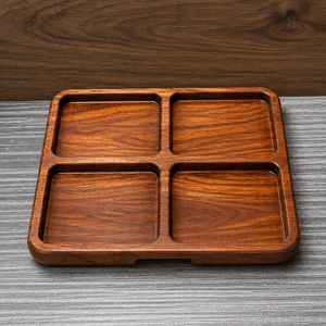 Plateaux de service et de rangement rectangulaires portables en bambou pour le thé, les aliments et les collations, vente en gros - Product Image 1