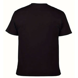Camisetas de Hombre de Talla Grande en Negro con Estampado Gráfico Urbano, Cuello Redondo, 100% Algodón Importado, Impresión con Tinta - Product Image 2