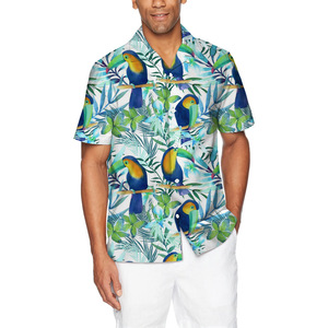 Chemise hawaïenne pour homme à manches courtes, motif floral tropical, boutonnée, décontractée, respirante, été, imprimé 3D, Aloha, vacances, vêtements de plage - Product Image 4