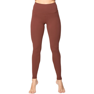 High Waist Solid Color <b>Seamless</b> Yoga <b>Leggings</b> Full Length Women's Sports Pants Spandex Nylon Elastic Waist - Product Image 2