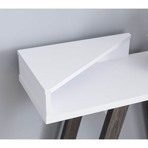 Consolle contemporanea bicolore bianca e grigia con due ripiani - Product Image 2