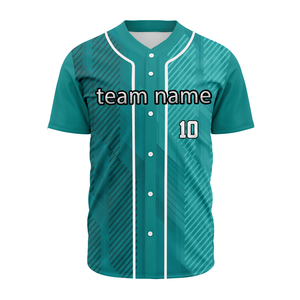 Maillot de baseball 100 % polyester pour adulte, couleur unie personnalisée, uniforme de sport pour équipe de baseball, haute qualité, grande taille, logo frontal - Product Image 3