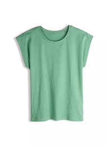 T-shirt à manches courtes pour femme 100% coton, logo personnalisé, streetwear décontracté, tee-shirt basique, haut pour femme, vente en gros, respirant, mode estivale - Product Image 4
