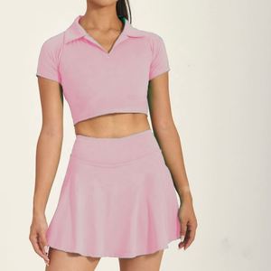 Women teal green <b>Polo</b> Collar Golf Dress Short Sleeve Solid Color Quick Dry Sporty Style <b>White</b> Trim - Product Image 5