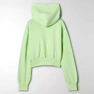 Conjunto Deportivo de Dos Piezas para Mujer con Logotipo Personalizado, Sudadera Corta y Pantalones Cortos, Alta Calidad, Sólido, Impermeable, Transpirable, 100% Algodón, Verano - Product Image 2