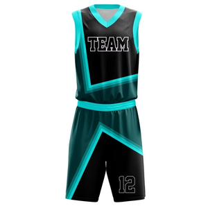 Ensemble d'uniformes de basketball nouveau design à prix abordable, respirant, 100 % polyester, maillot sans manches, logo personnalisable sur le devant, nom d'équipe personnalisable, OEM - Product Image 1
