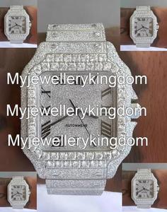 Montre pour homme Moissanite Iced Out, montre de luxe entièrement sertie de diamants VVS, style Hip Hop Bling, mouvement à quartz, cadeau pour homme - Product Image 5