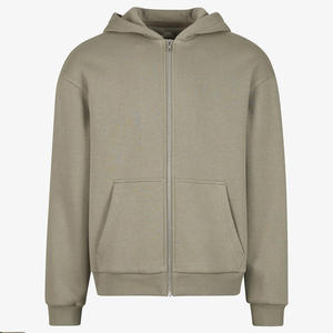 Prix raisonnable, sweat-shirt à capuche zippé pour homme 100% coton, uni, hiver, haute qualité, broderie, respirant, décontracté, personnalisé - Product Image 6