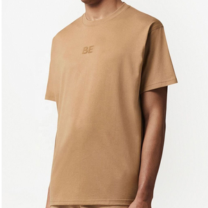 Nouveauté - T-shirts en jersey 100% coton pour femmes et hommes, col rond, poids personnalisé, logo brodé - Product Image 3