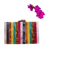 Tas Tangan Wanita Mewah Berbahan Resin, Desain Bunga Cinta, Detail Elegan Berlian, Tahan Air, Seni India Eksotis, Buatan Tangan