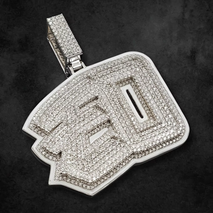 Colgante con letra de nombre de moissanita VVS totalmente cubierto de diamantes, pasa la prueba del probador de diamantes, personalizado de plata 925, estilo Hip Hop, para regalos de cumpleaños - Product Image 5