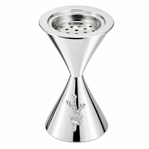 Luxury Silver Metal Incense Burner Hourglass Shape Arabic Mabkhar for <b>Oud</b> <b>Bakhoor</b> Elegant Middle Eastern Tabletop Home Decor - Product Image 1