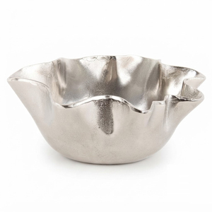 Cuenco decorativo clásico de hoja de ginkgo plateada, bandeja de dulces con forma de hoja de metal de aluminio, centro de mesa, bandeja decorativa para el hogar - Product Image 2