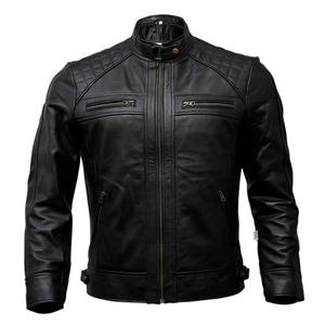 Custom Genuine Leather Motorbike Fashion Jacket OEM ODM Service Men Stylish Biker Outerwear Jacket <b>BY</b> Zoleo INDUSTRIES - Product Image 1