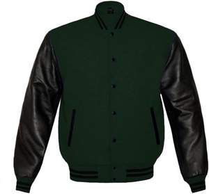 Veste universitaire de haute qualité OEM pour hommes, broderie en chenille, manches en cuir, vêtements pour hommes, veste universitaire de baseball personnalisée - Product Image 6