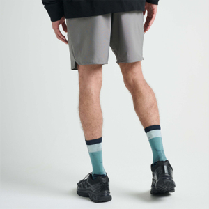 Drawstring Mid Waist Knitted Patchwork Polyester/Cotton Spandex Mens Shorts Stretch Quick Dry Breathable Athletic Casual Front - Product Image 3