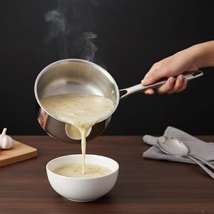 Best Selling Stainless Steel Triply Saucepan with Lid 18 cm 304 Grade <b>Induction</b> Compatible Kitchen Cooking <b>Pot</b> at Low Price - Product Image 2
