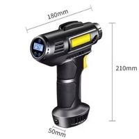 Inflador de neumáticos digital inalámbrico FST de 12V, compresor de aire portátil para automóvil con pantalla LED para autos y bicicletas